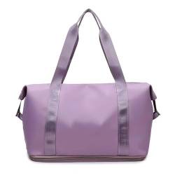 Tragetasche, Reisetasche, Sport- und Fitnessgeräte-Einkaufstasche, Damen-Einkaufstasche mit großem Fassungsvermögen (Color : Purple-1, Size : 41x28x21cm) von CLIQR