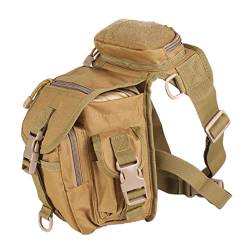 CLISPEED Bergsteigertasche Angelgerät-Tasche Oberschenkeltasche Beintasche Mehrzweck-Sporttasche Rucksäcke Oxford-Stoff Khaki Mehrzweck-Oberschenkeltasche Für Den Außenbereich von CLISPEED