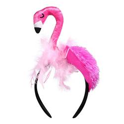 CLISPEED Kleider Flamingo-Stirnband Dekoratives Rosa Flamingo-Haarband Damen-Kopfschmuck Cosplay Fotografie Requisite Hawaii Karneval Party Haar-Accessoire Kinderkleidung von CLISPEED