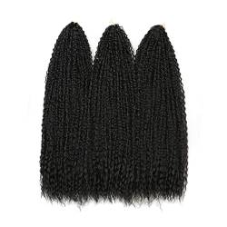 CLKE Passion Twist Hair 71,1 cm Afro Kinky Curly Synthetic Brazilian Braiding Hair Deep Wave Twist Crochet Hair Long Curl Extensions for Black Women-1B von CLKE