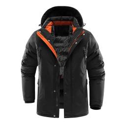 CLOAKA Winterjacke Herren Jacke Jacken Daunenjacke Winterparka Jacket Winterjacken Puffer Skijacke Wasserdicht Winter Warm Schwarz XL von CLOAKA