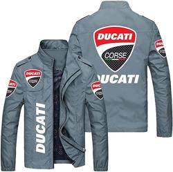 CLOZAM Herren Jacke für Ducati Leichtes Zip Sweatshirt Frühling/Herbst Langarm Freizeitmantel Tops-A||2XL von CLOZAM