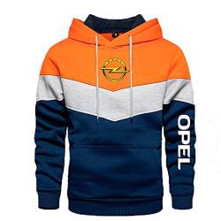 CLOZAM Herren Kapuzenpullover Pullove Sweater für OPEL Print Color Block Hoodies Unisex Langarm Sweatshirt Pull Over Hoody Tops-B||3XL von CLOZAM