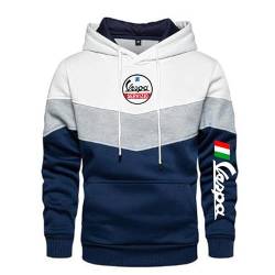 Pullover Hoodies für Servizio Vespa Print Hooded Sweatshirts Sport Patchwork Jacken Unisex Casual Hoody-A||5XL von CLOZAM