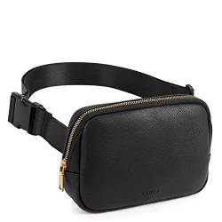 CLUCI Bauchtasche Damen, Crossbody Bag PU Leder, Klein Sling Bag, Stylisch Herren Crossbody Umhängetasche Hüfttaschen Brusttasche mit Verstellbarer Schultergurt, Frauen Gürteltasche Schwarz von CLUCI