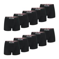 CLUE Boxershorts Herren (L) aus natürlicher Baumwolle: 10er Pack Unterhosen | schwarz | atmungsaktiv & weicher Gummibund | Boxer Men | Größe M-XXL von CLUE