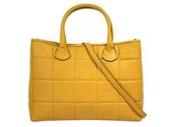 Henkeltasche CLUTY Gr. B/H/T: 32 cm x 27 cm x 10 cm onesize, gelb Damen Taschen Handtaschen echt Leder, Made in Italy von CLUTY