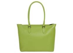 Shopper CLUTY Gr. B/H/T: 40 cm x 30 cm x 12 cm onesize, grün Damen Taschen Handtaschen echt Leder, Made in Italy von CLUTY