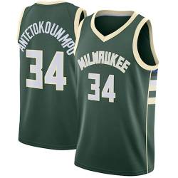 30# 34# 77# Fan Basketball Shirt Ärmelloses Basketball Tank Top Sport Futter T-Shirt Tank Top,34# Green,XL von CLZWFZ