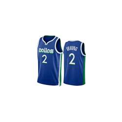Basketball Jersey Shirt für Erwachsene Basketball Jersey,Basketball ärmelloser Anzug,Basketball Sportbekleidung,T-Shirt Weste für Jugend Sweatshirt,# 2 Light Blue,L von CLZWFZ