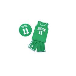 CLZWFZ 11#Basketball Trikot Kit Kinder Fans Trikot Jungen Sportbekleidung Ärmellose Basketballweste Tops und Shorts Sport Set Sommer Trainingsanzug Geschenke für Jungen Grils,Grün,L von CLZWFZ