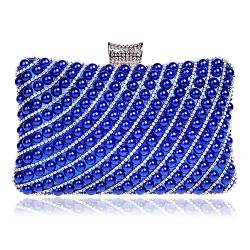 Abendtasche Damen Clutch Mode Perle Banketttasche Damen Mode Banketttasche Handkleid Vielseitige Abendkleid Tasche Blau von CLoxks