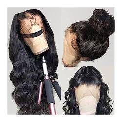 Damen Perücken 360 Spitze Frontal Perücke Menschliches Haar Prepucked Brasilianisches Haar for Frauen Transparente Spitze Frontal Body Wave Wig 8-30 inch Wave Perücke Beauty Ladieshair (Size : 150%, von CLoxks