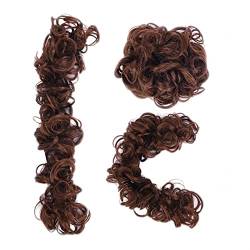 Haarteil Haargummi Messy Chignon, synthetischer Haarknoten mit Gummiband, Donut-Roller, Scrunchie-Haarteile for Frauen, Hochtemperaturfaser-Pferdeschwanz-Haarverlängerungen Haarteile (Color : 2/30#) von CLoxks
