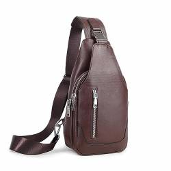 Hüfttaschen Herrenmode Brusttasche, Umhängetasche, Kleiner Rucksack, Gürteltasche, Herren Umhängetasche Braun von CLoxks