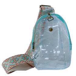 Hüfttaschen Modische Transparente PVC Brusttasche Umhängetasche Modische Reise wasserdichte Tragbare Aufbewahrung Hüfttasche 26 * 16 * 6 cm 3 von CLoxks