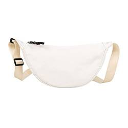 Hüfttaschen Nylontasche Damenmode Einfache Umhängetasche Große Kapazität Umhängetasche Weiß von CLoxks