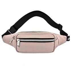 Hüfttaschen Oxford Stoff Männer Und Frauen Lässige Gürteltasche, Outdoor-Sport-Umhängetasche, Multi-Compartment-Damenbrusttasche Trend Pink von CLoxks