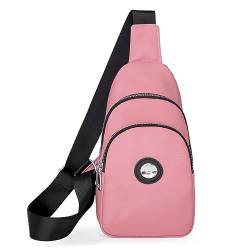 Hüfttaschen Stilvolle, Minimalistische, Trendige, Diagonale Gürteltasche Für Outdoor-Sportarten, Radfahren, Tragbare Oxford-Stoff-Brusttasche Für Frauen Rosa von CLoxks