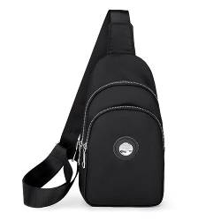 Hüfttaschen Stilvolle, Minimalistische, Trendige, Diagonale Hüfttasche Für Outdoor-Sportarten, Radfahren, Tragbare Oxford-Stoff-Brusttasche Für Frauen Schwarz von CLoxks