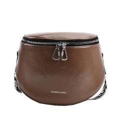 Hüfttaschen Tasche Damenmode Vielseitige One Shoulder Oblique Straddle Bag Personalisierte Casual Texture Brusttasche Hüfttasche Braun von CLoxks