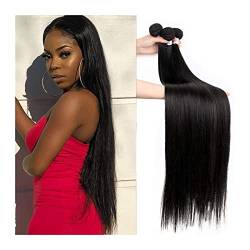 Human Hair Bundles Straight Hair Bündel, brasilianische jungfräuliche menschliche Haarbündel, 1 3 Bündel gerade unverarbeitete jungfräuliche Haarverlängerungen Straight Weave Hair Bündel human hair we von CLoxks