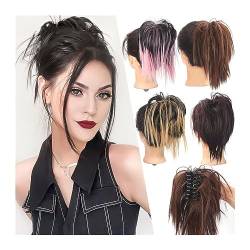 Klauen-Chignon für Einclipsen Messy Straight Hair Bun Hairpiece for Women, Tousled Updo Hair Buns Ponytail Extensions Natural Looking Synthetic Claw Clip Chignons Pferdeschwanz-Haarteile (Size : Tall von CLoxks