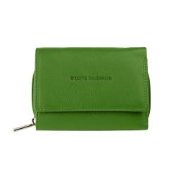 Conte MASSIMO Damengeldbörse, klein, aus echtem Leder mit Kartenhalter und Münzfach, Grün 720 von CM Conte Massimo