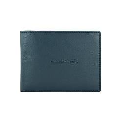 Conte Massimo Herren-Geldbörse aus echtem Leder, handgefertigt, mit RFID-Schutz und Geschenkbox, blau von CM Conte Massimo