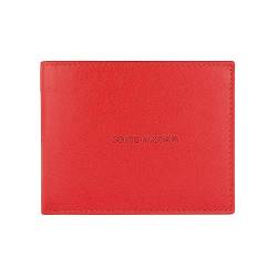 Conte Massimo Herren-Geldbörse aus echtem Leder, handgefertigt, mit RFID-Schutz und Geschenkbox, rot von CM Conte Massimo