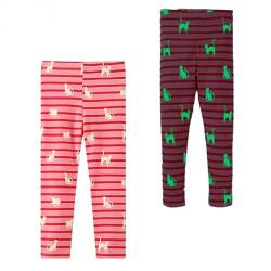 CM-Kid Baby Mädchen Leggings Casual femminile Anzughose, Striscia rosa, 6-7anni von CM-Kid