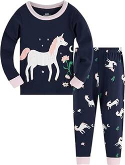 CM-Kid Baby Mädchen per Bambini, Pigiami Pyjama-Set, Unicorno Marino, 3 anni von CM-Kid