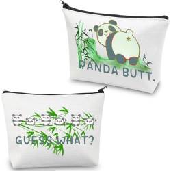 CMNIM Kosmetiktasche mit süßem Pandabär, Geschenk für Panda-Liebhaber, Kosmetiktasche, Kulturbeutel, Guess What It's Panda Butt, Make-up-Tasche von CMNIM