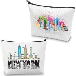 CMNIM New York Trip Make-up-Kosmetiktasche, New York-Liebhaber, Geschenk, New York, Souvenir, Geschenk, New York, Urlaub, Reisetasche, Reißverschlusstasche, new york, Make-up-Tasche von CMNIM