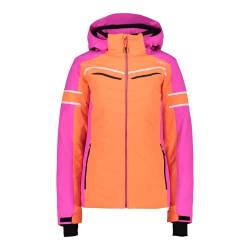 CMP Damen Hoodie Zip Jacke, flamingo fluo, 36 von CMP