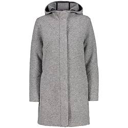 CMP Damen Long Coat Wooltech Longcoat, Grey Mel, D44 von CMP