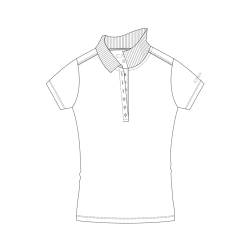 CMP Damen Polo T-Shirt, Bianco-Grey, 36 von CMP