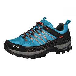 CMP Herren Rigel Low Shoes WP Trekking-Schuhe, Blau-Orange (Reef-Flame), 41 EU von CMP