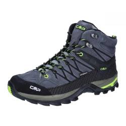 CMP Herren Rigel Mid Trekking Shoes Wp Walking Shoe, Grau Gelb Fluo, 41 EU von CMP