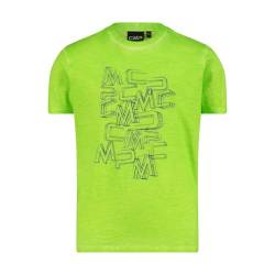 CMP Kinder Boys Print T-Shirt, Limegreen, 152 von CMP