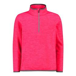 CMP Mädchen Fleecepullover Half Zip Second Layer Kid G Sweat, Farbe:Pink, Größe:176, Artikel:-B354 Melange Gloss pink von CMP