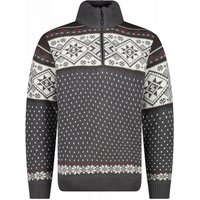 CMP Strickpullover CMP Herren Pullover Zip Reißverschluss Man Knitted 7H57200N U423 von CMP