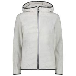 CMP - Women's Jacket Hybrid Fix Hood Poly Pongee - Fleecejacke Gr 46 grau von CMP