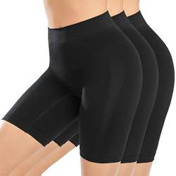 CMTOP Damen Shapewear Mieder mit Beinformer Hohe Taille Tropfen Bauch-Weg-Effekt Shapewear Ab Sofort Gültig Nahtlos Sicherheitshose (Schwarz*3,M) von CMTOP