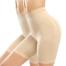 CMTOP Damen Shapewear Mieder mit Beinformer Hohe Taille Tropfen Bauch-Weg-Effekt Shapewear Ab Sofort Gültig Nahtlos Sicherheitshose Farbe*2,L von CMTOP