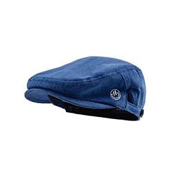 CMUNDLJQ 2 in 1 Vintage Look Cord Baseball Cap Barett Baskenmütze Schirmmütze Newsboy Verstellbar Schiebermütze Flatcap Für Herren und Damen (Blau) von CMUNDLJQ