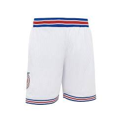 CNALLAR Herren Basketball-Shorts, Space Movie Basketball-Shorts, Weiß/Schwarz, weiß, M von CNALLAR