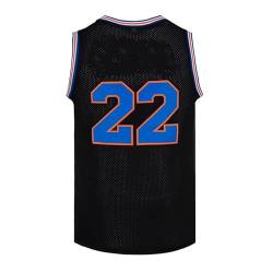 CNALLAR Herren Basketball-Trikot Bill Murray #22 Weltraum-Film-Trikot, weiß/schwarz - Schwarz - X-Groß von CNALLAR