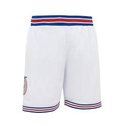 CNALLAR Jugend Basketball Shorts Moive Kostüm 90S Space Jam Sport Hose für Kinder S-XL weiß - Weiß - Jugend Large von CNALLAR
