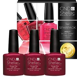 CND SHELLAC UV Nail Polish Rouge Rite 7.3 ml Pack of 3 - 30% OFF, 22 ml von CND